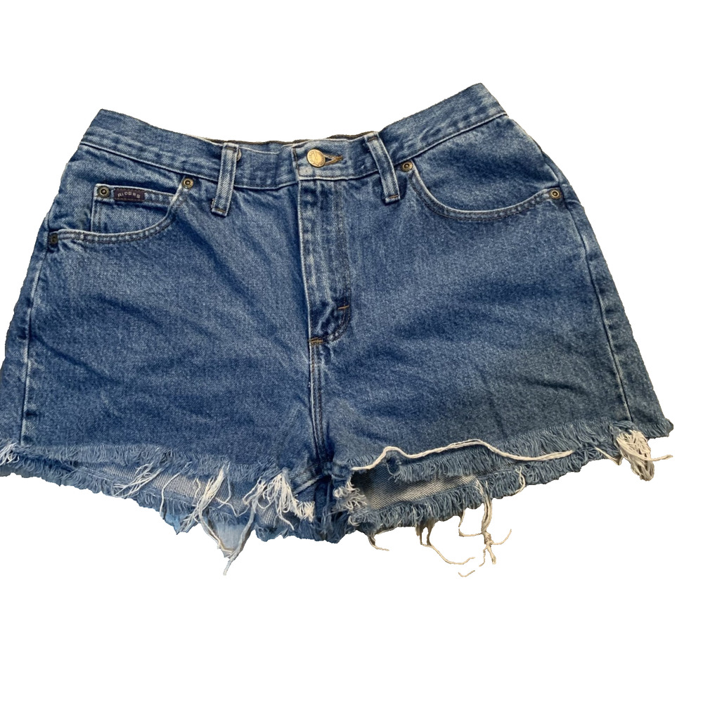 RIDERS WOMEN'S RAW HEM/CUT OFF DENIM‎ JEAN SHORTS SIZE 6P (PETITE)